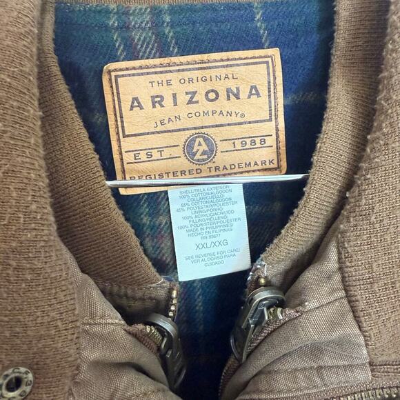 VINTAGE ARIZONA JEANS CO Men's XXL Chore Jacket Barn Coat Vest Canvas Brown - Picture 5 of 15